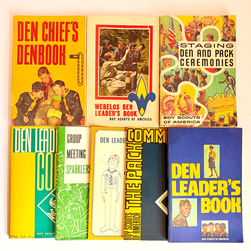 Vintage Boy Scouts Den Leader Books Lot 8 BSA 1967–1973 Den Chief Webelos Guides